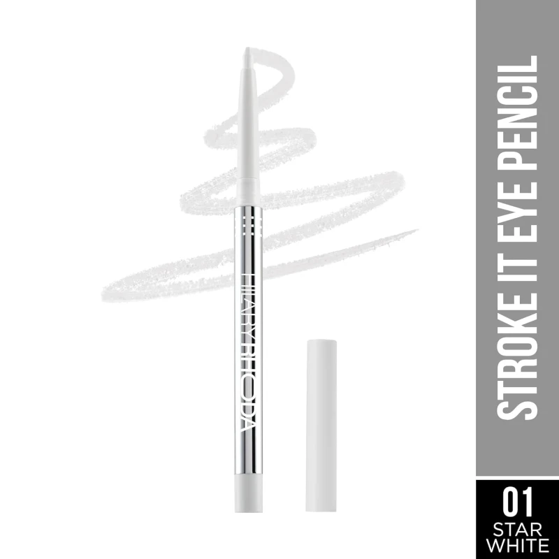 Hilary Rhoda Stroke It Eye Pencil | Coloured Eyeliner and Kajal Pencil | Easy Glide & Quick-Drying Formula | Matte Finish | Built-in Sharpener | 0.26g (Star White | Shade 01) thumbnail 2